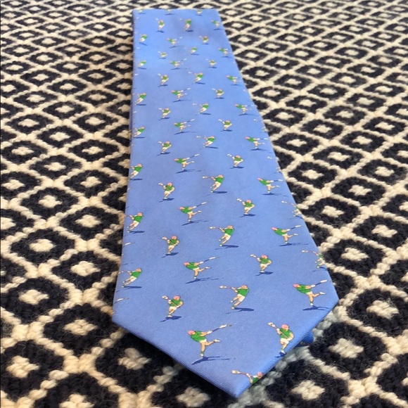 Bird Dog Bay Lacrosse Tie Blue Silk